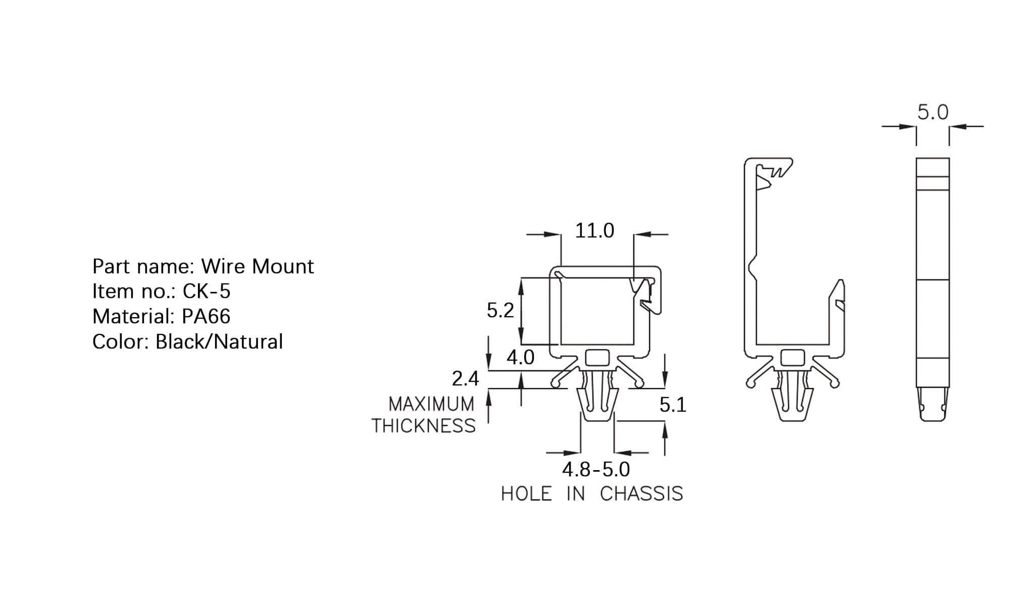 Plastic Wire Mount CK-5